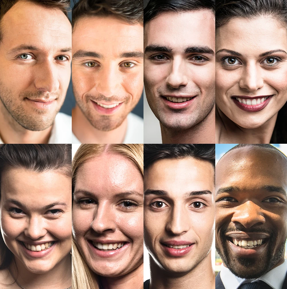 Collage Of Different Nose Job Candidate Presenting With Unique Nasal Features