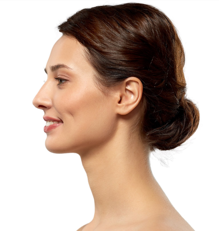 Side Profile Image of a Female With a Beautiful Nose